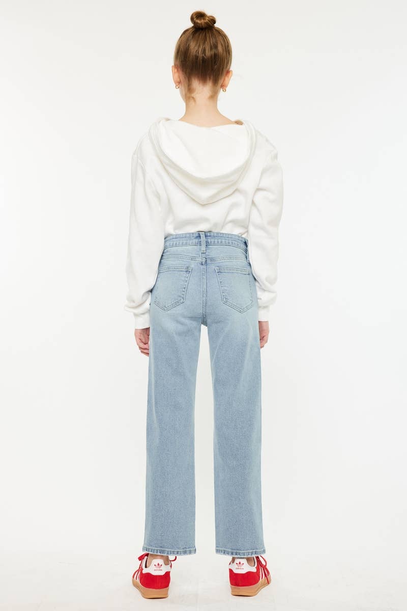 YOUTH OPEN PACK HIGH RISE STRAIGHT JEANS-YC8733L