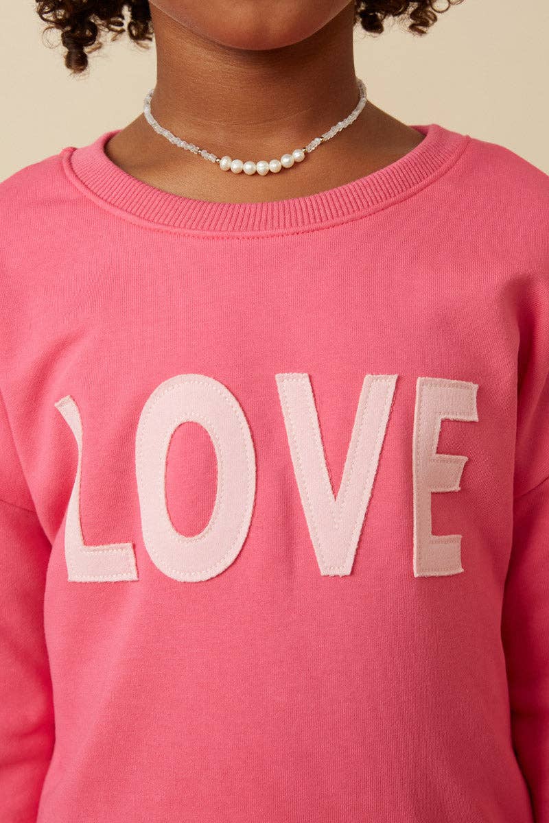 Girls Love Patched French Terry Sweatshirt
