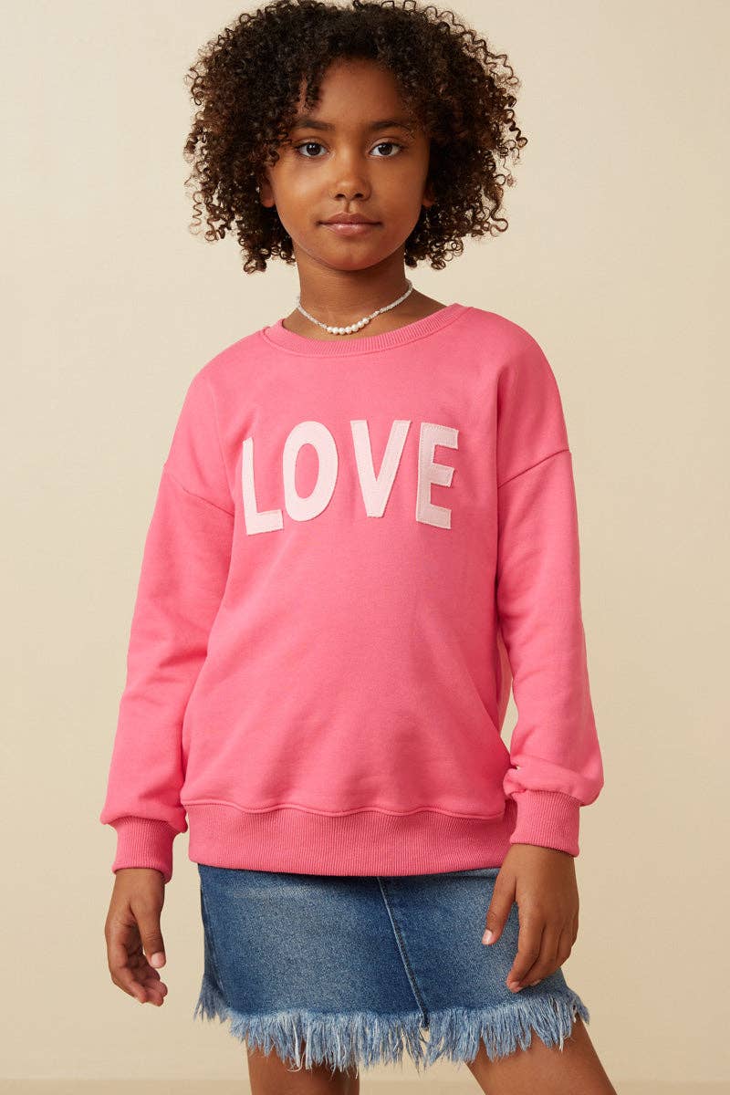 Girls Love Patched French Terry Sweatshirt