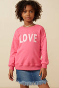 Girls Love Patched French Terry Sweatshirt