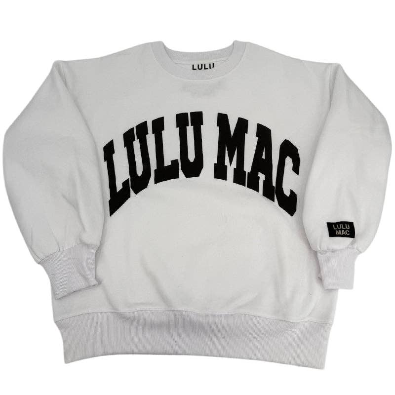 Lulu Mac Sweatshirt Adult Puff White/Black -