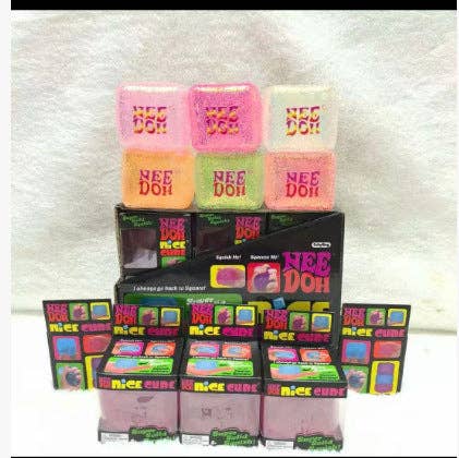 NEEDOH Coke, Dr. Pepper, Fanta, Reg Pink & blue Stress Relief Fun Ice Blocks - Colorful Squishy Toys