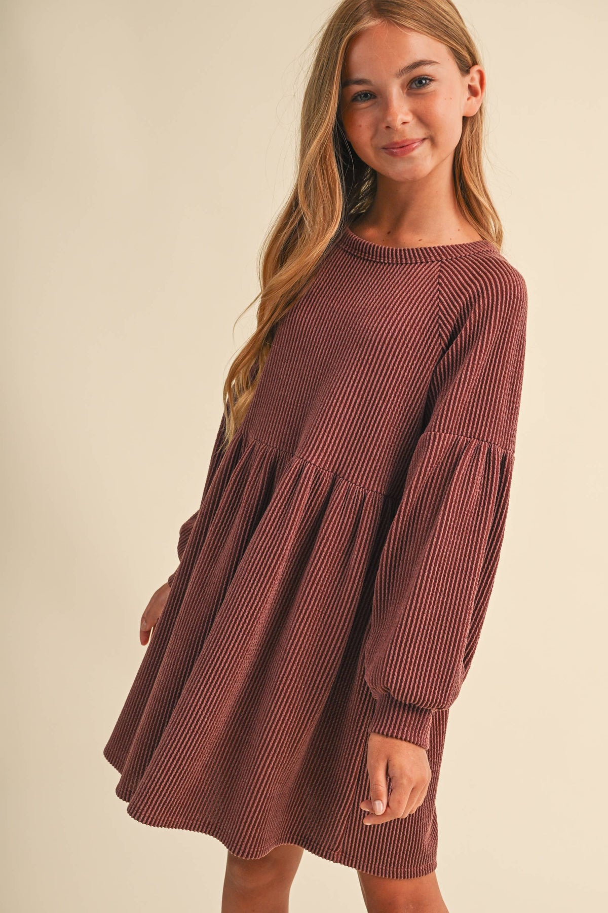 BABYDOLL KNIT DRESS (7-14) TWEEN KIDS GIRLS
