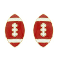 Game Day Earrings Football Shape Stud  Style Enamel