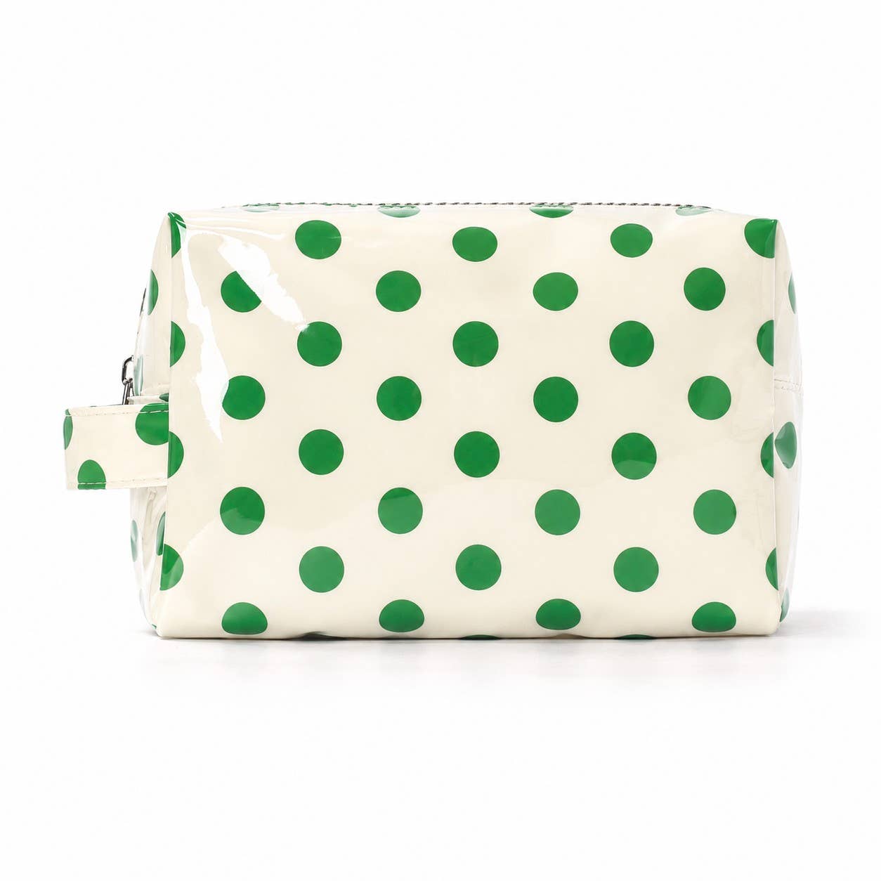 POLKA DOT Pink, Off White, Orange WATERPROOF CLEAR COSMETIC MAKEUP POUCH BAG |40P630