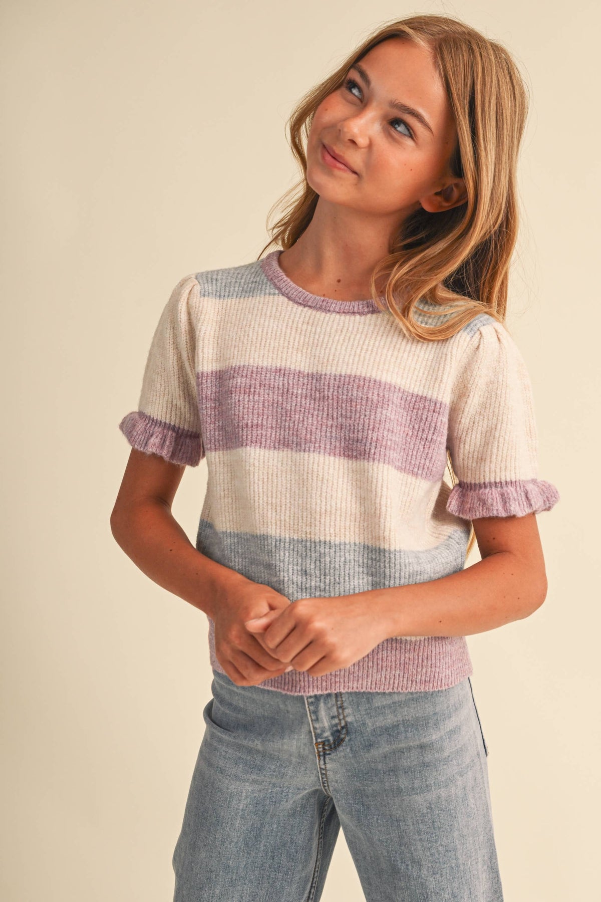 PUFF SLEEVE SWEATER (7-14) TWEEN GIRLS