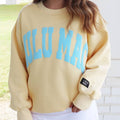 Lulu Mac-Adult Sweatshirt Butter/Light Blue - Puff