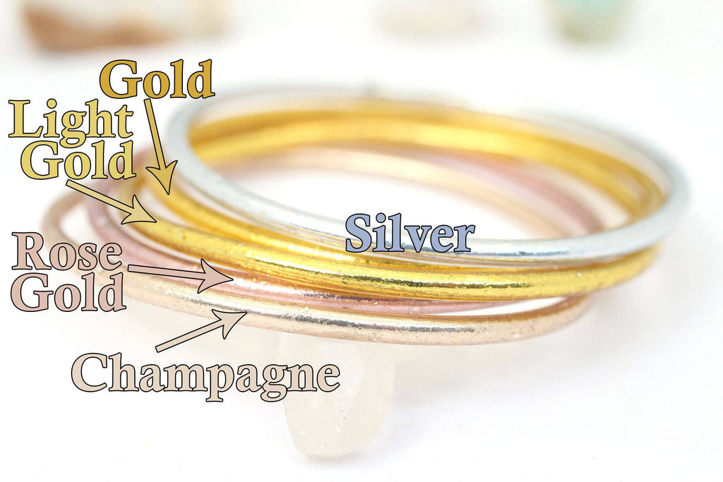 Single Thin Thai Buddhist Temple Bracelet, Assorted Metals