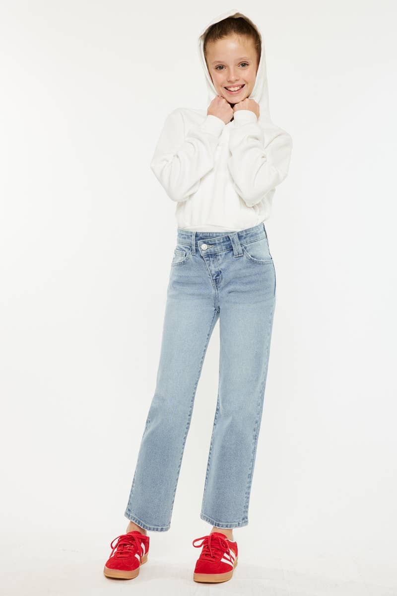YOUTH OPEN PACK HIGH RISE STRAIGHT JEANS-YC8733L
