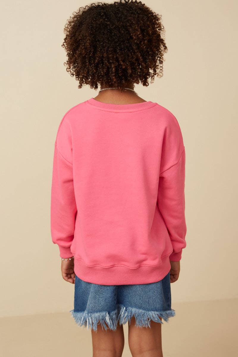 Girls Love Patched French Terry Sweatshirt