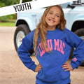 Lulu Mac -Youth Sweatshirt KD ROYAL/PINK PUFF