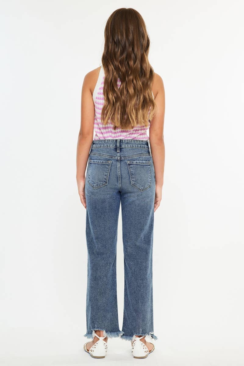 YOUTH HIGH RISE SLIM STRAIGHT JEANS-YC20054D