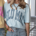Lulu Mac-Junior/womens STR-1000 Stripe Chambray Comfort Colors Tee