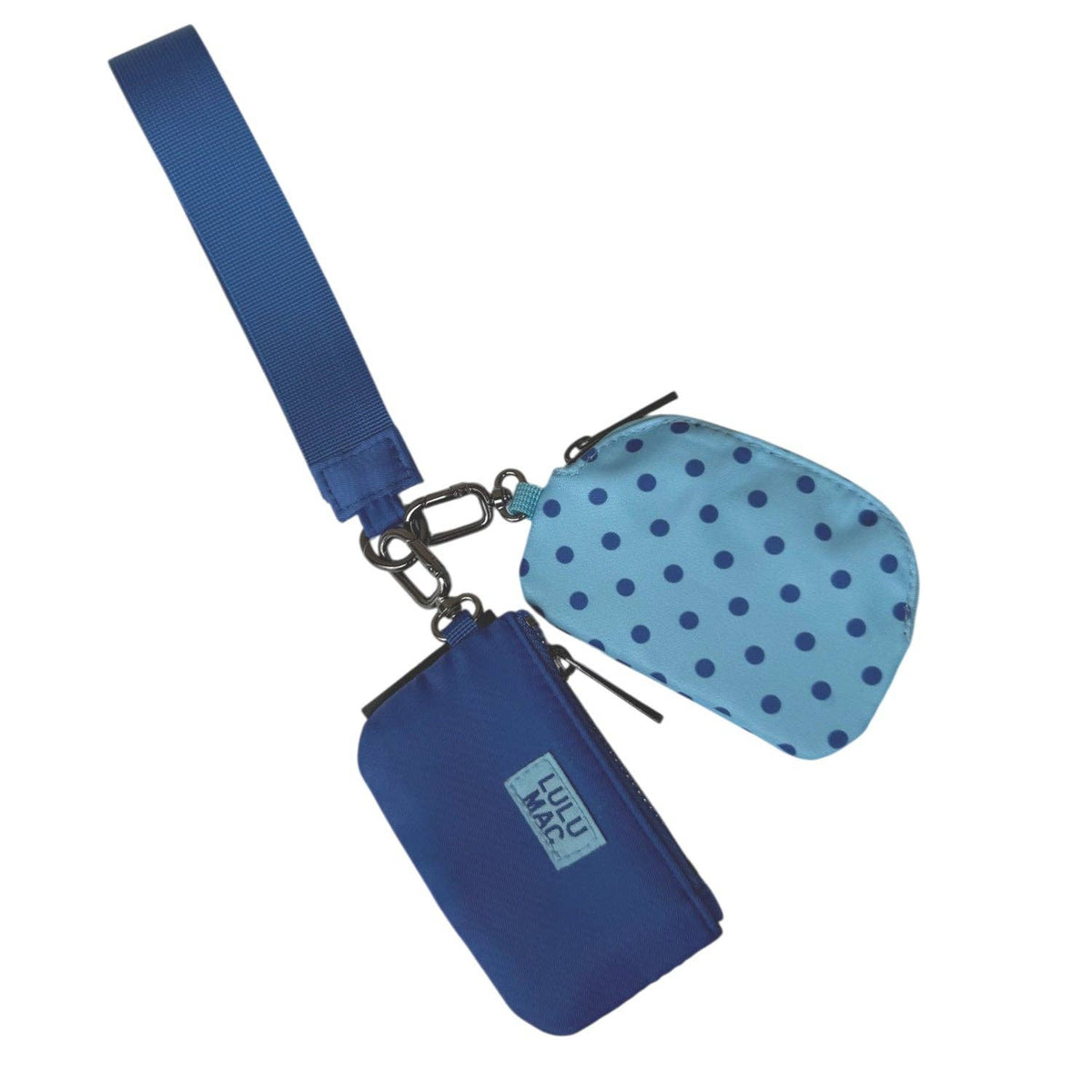 Lulu Mac-PD Blue/Navy Dots Wrist Wallet