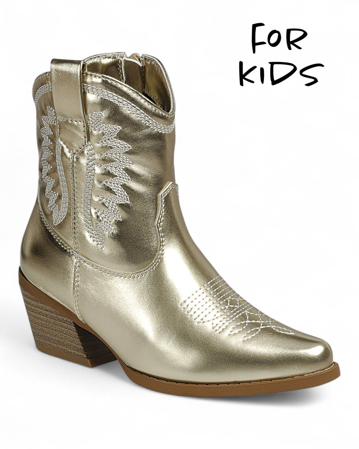 Kids Chunky heel Ankle Booties Collection FL-CREEK-02K: Gold / E18FASHION EMPORIO