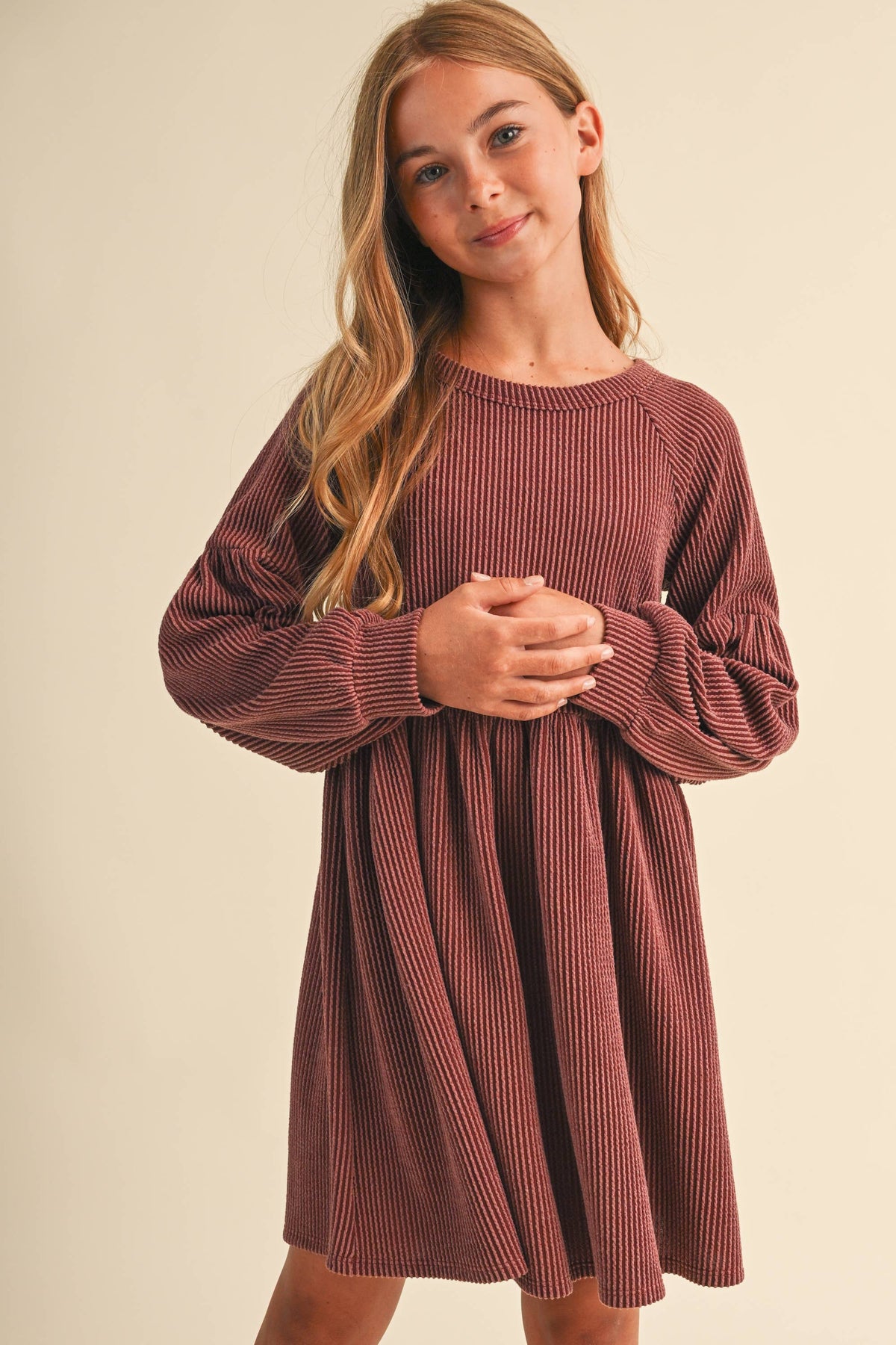 BABYDOLL KNIT DRESS (7-14) TWEEN KIDS GIRLS