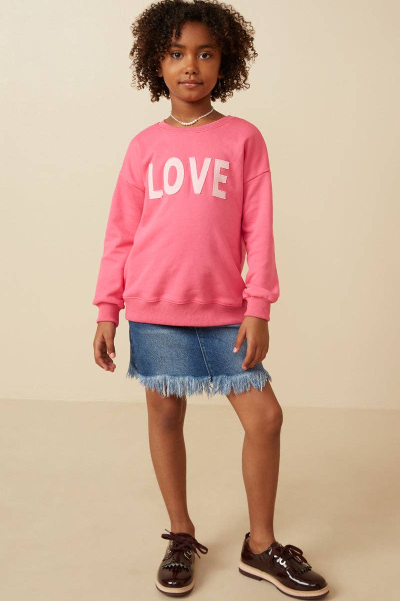 Girls Love Patched French Terry Sweatshirt