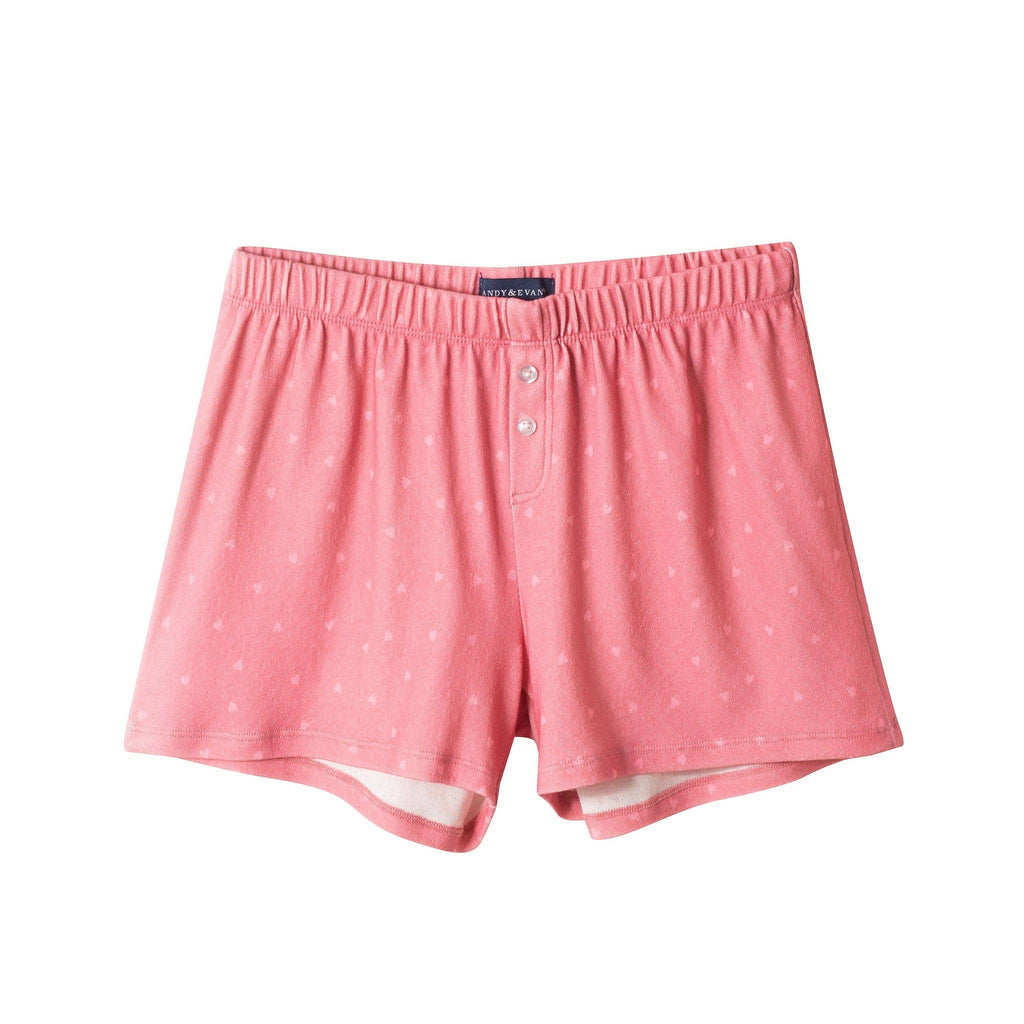 Tween Girls Baggy Tee & Boxer Set | Hearts
