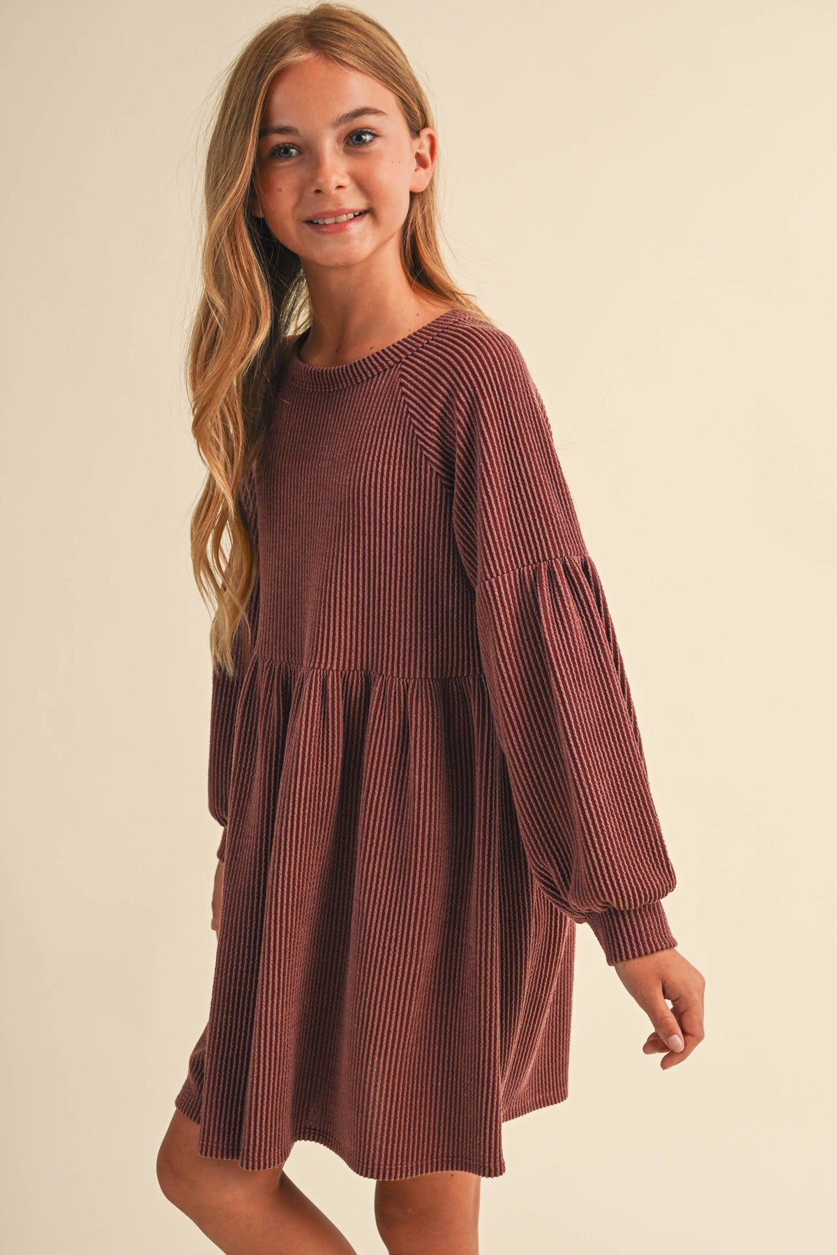 BABYDOLL KNIT DRESS (7-14) TWEEN KIDS GIRLS