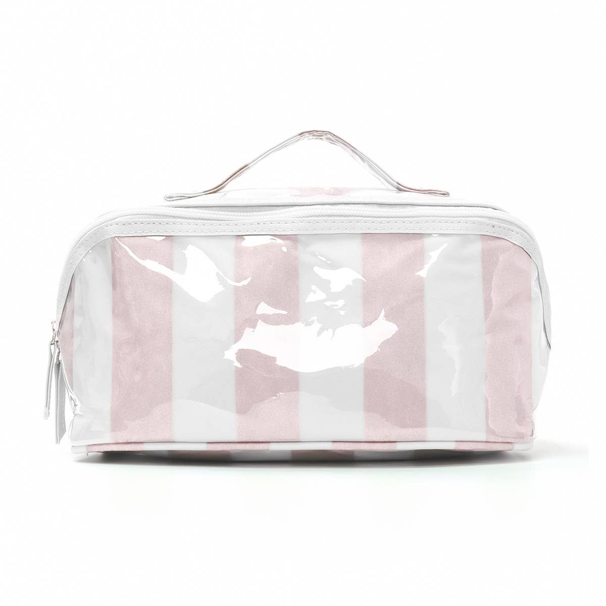 CHECKER STRIPED  Pink/Green, Red/Pink, Checker OPEN FLAT COSMETIC MAKEUP POUCH | 40P610