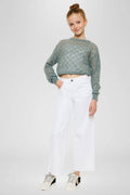 YOUTH HIGH RISE CROP WIDE LEG-YC7457WT