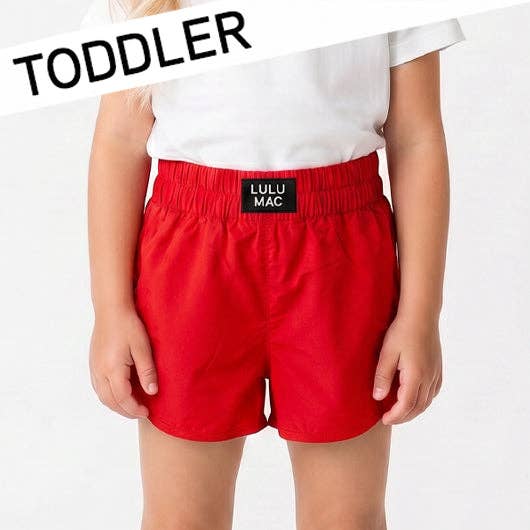 Lulu Mac-RED TODDLER SOLID SHORT