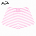 Lulu Mac-Youth STRIPE MONOCHROME PATCH SHORT-LIGHT PINK
