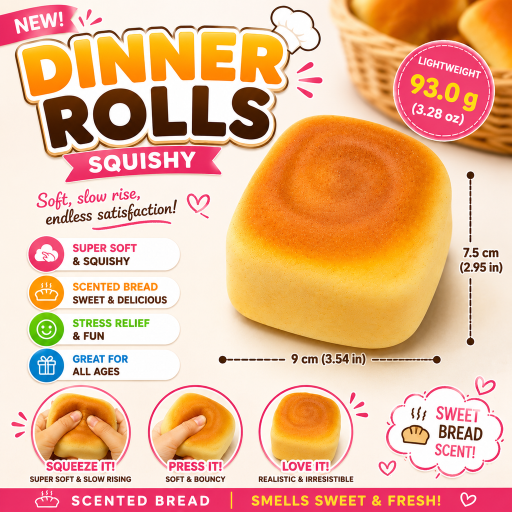 Dinner Rolls Squishy – Scented Slow-Rise Bread