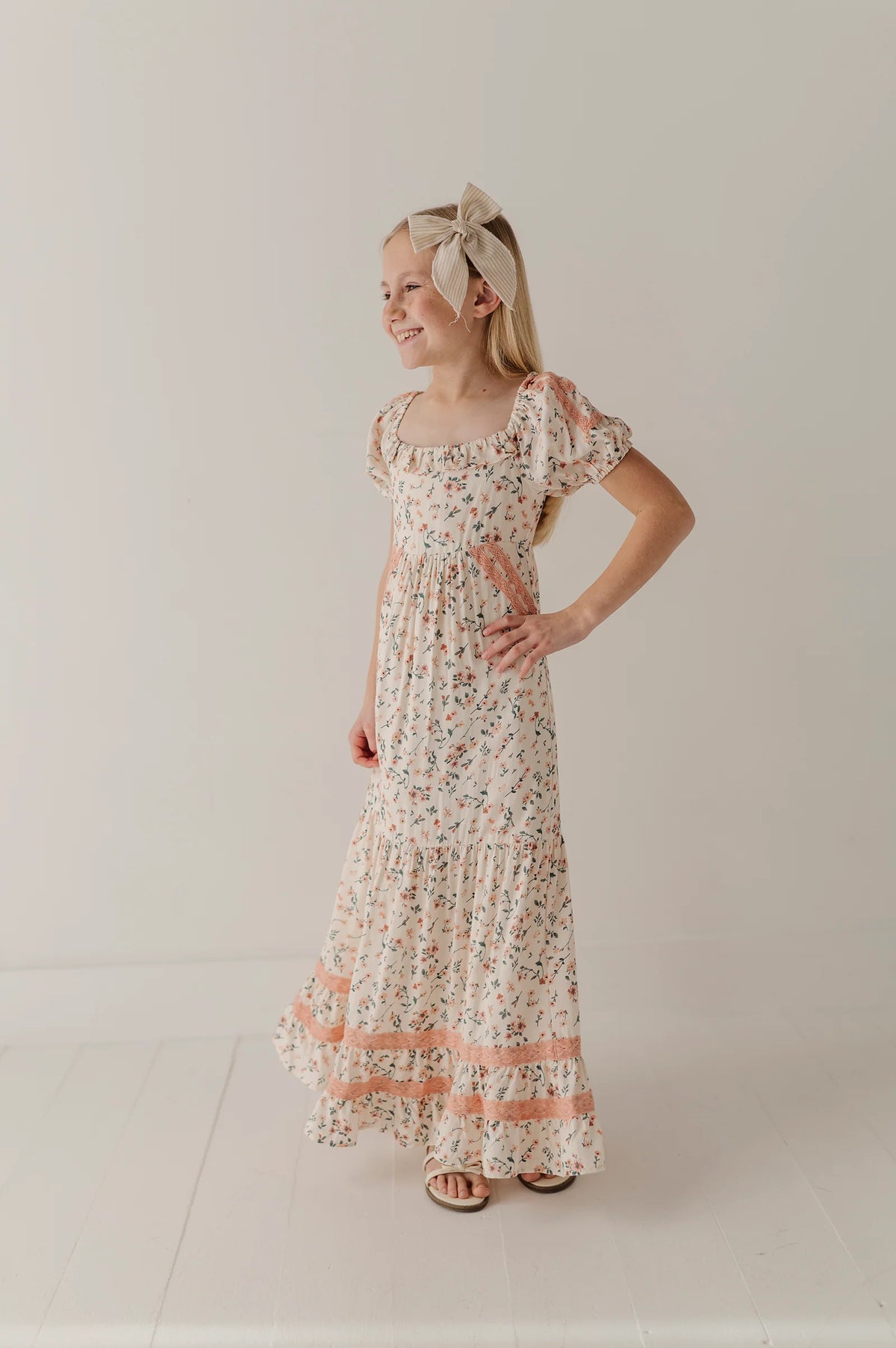Dress-Peasant Ruffle Maxi Dress