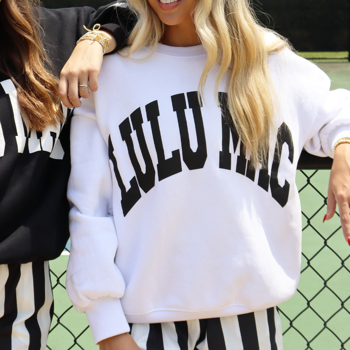 Lulu Mac Sweatshirt Adult Puff White/Black -