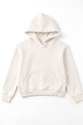 GKJ-Q27-38877B-WHT Girl's Pullover Hoodie w/ Crochet Trim