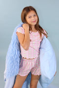 Spring Lounge Bows & Flowers Striped Set - TWEEN GIRLS