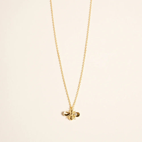 18K Gold Dipped Water Resistant Bee Charm Necklace