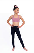 Grace Essential Sleek Leggings-Black & Periwinkle