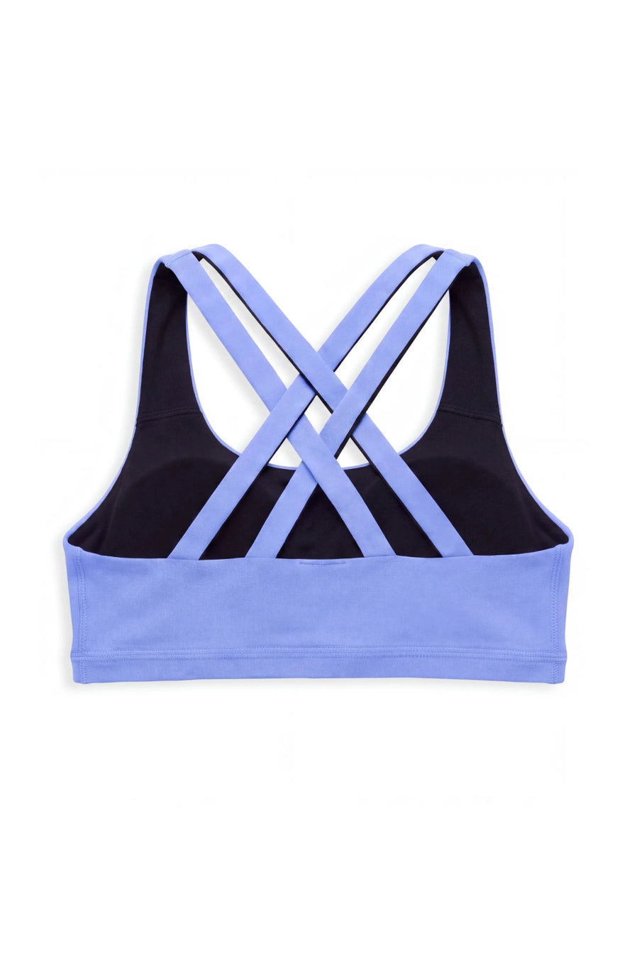 Petal- Double Strap Reversible Sports Bra - Periwinkle/Black