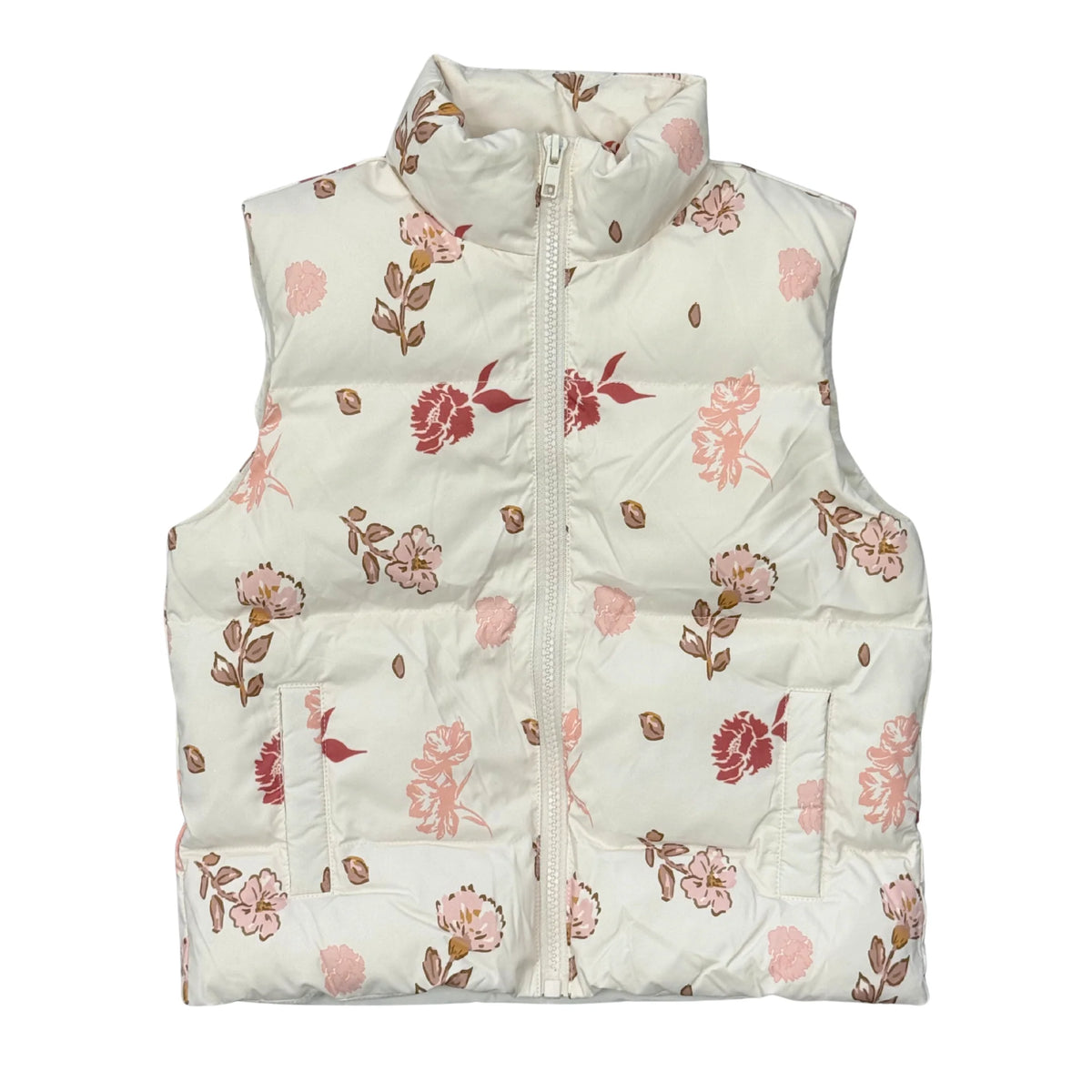 Girls Boho Puffer Vest in Yara Floral