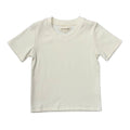 Girls Ribbed Short Sleeve Tee in Cream