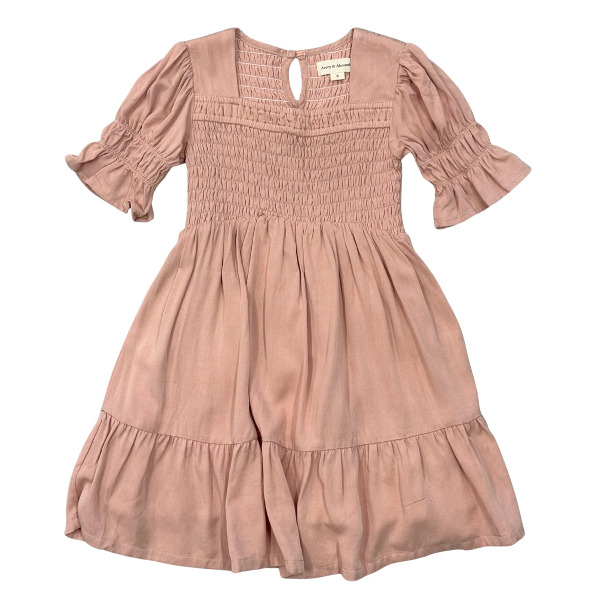 Dress-Short Sleeve Smocked Babydoll Dress