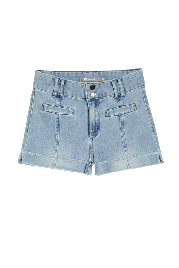 Tractr welt pocket denim trouser short Girl's