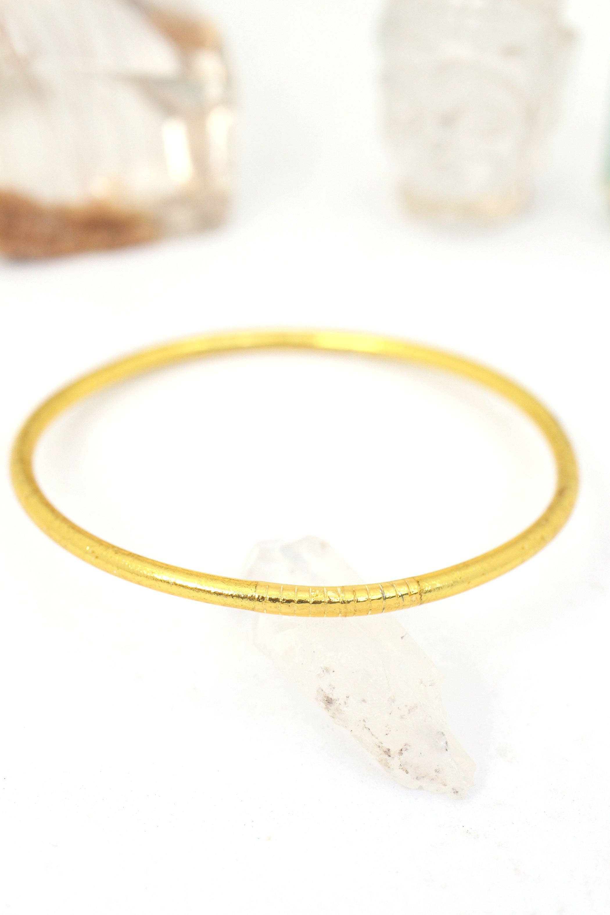 Single Thin Thai Buddhist Temple Bracelet, Assorted Metals