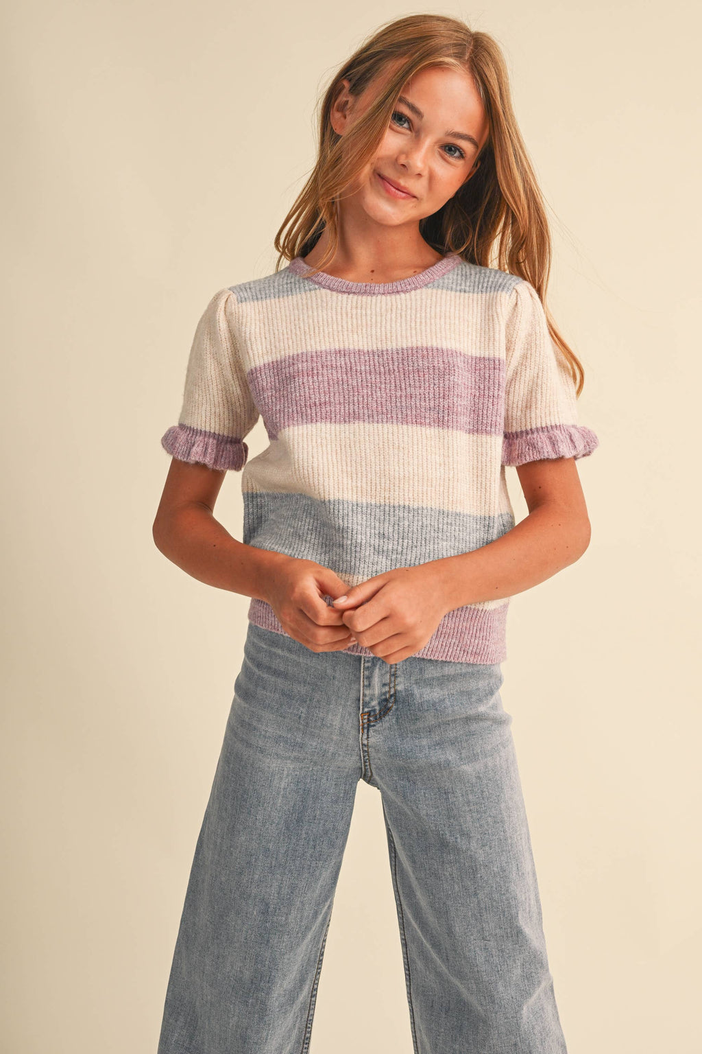 PUFF SLEEVE SWEATER (7-14) TWEEN GIRLS