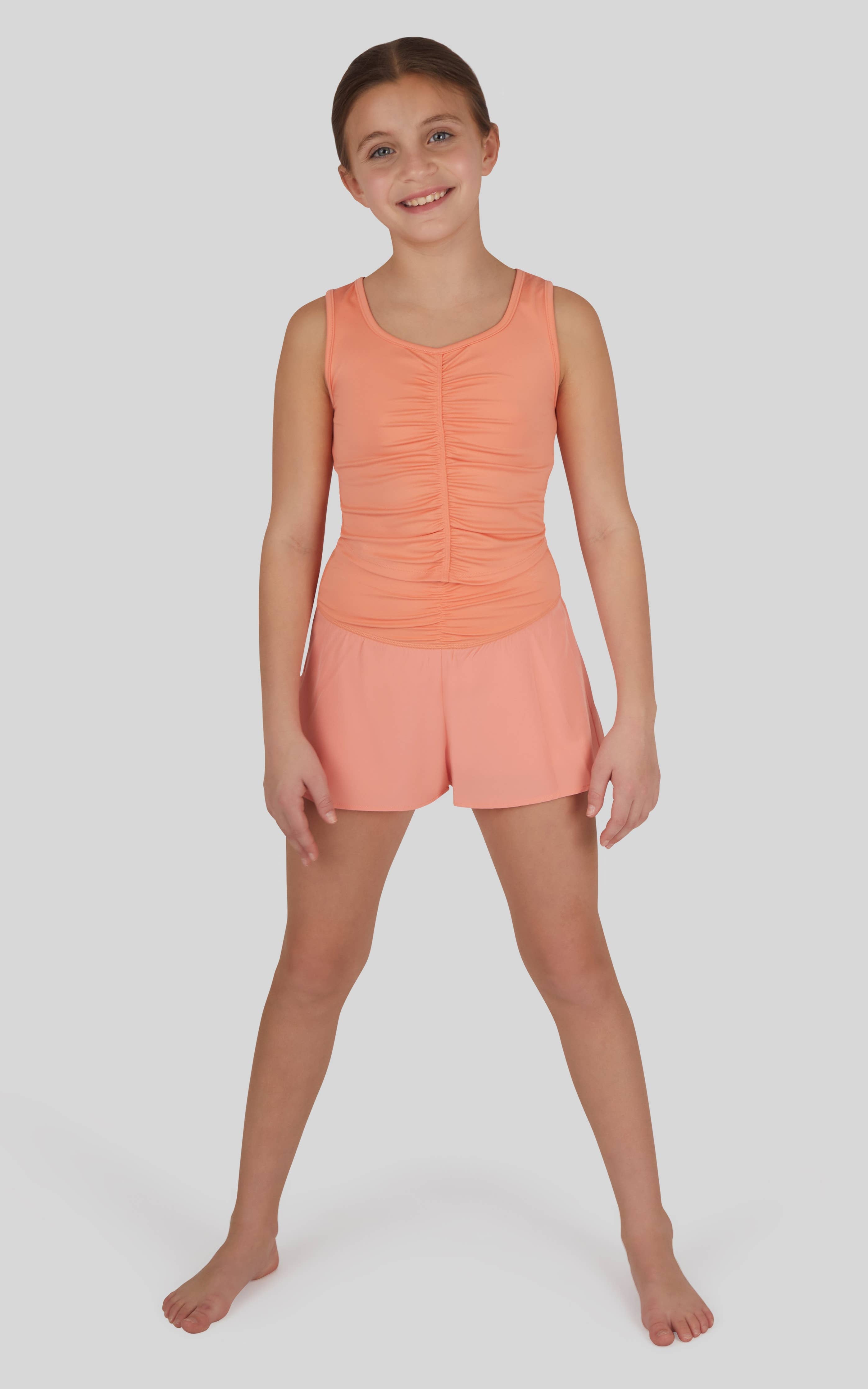 Girls Lux Princess Ruched Tank and Short Set