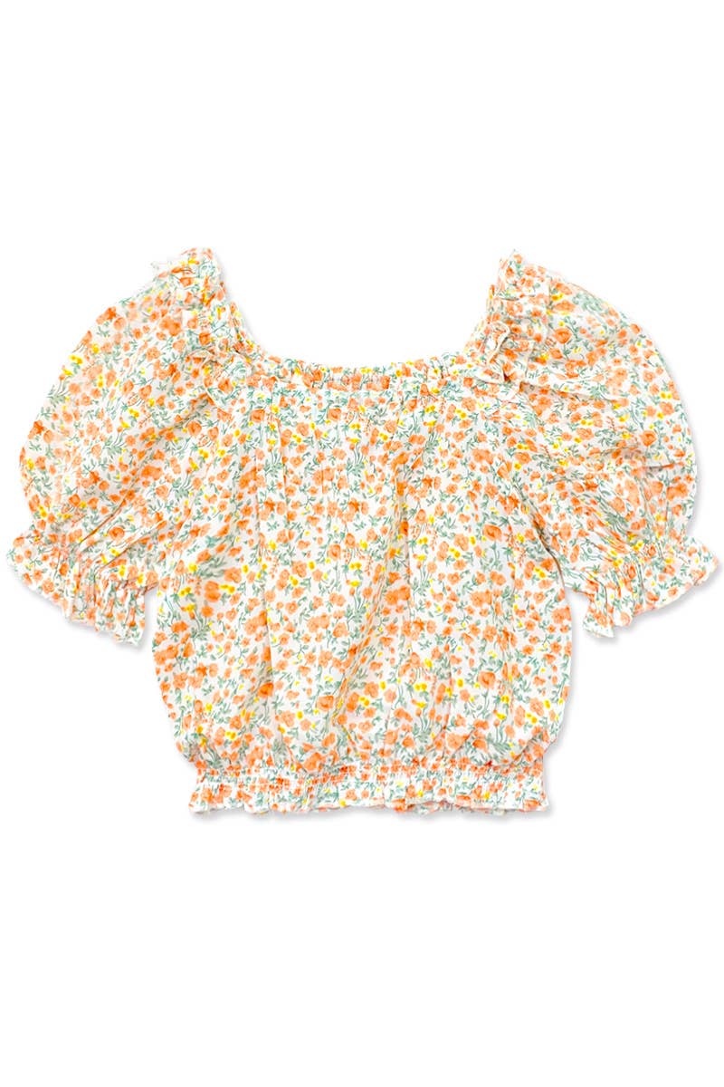 Girl's Fashion Top w/ Puff Sleeve