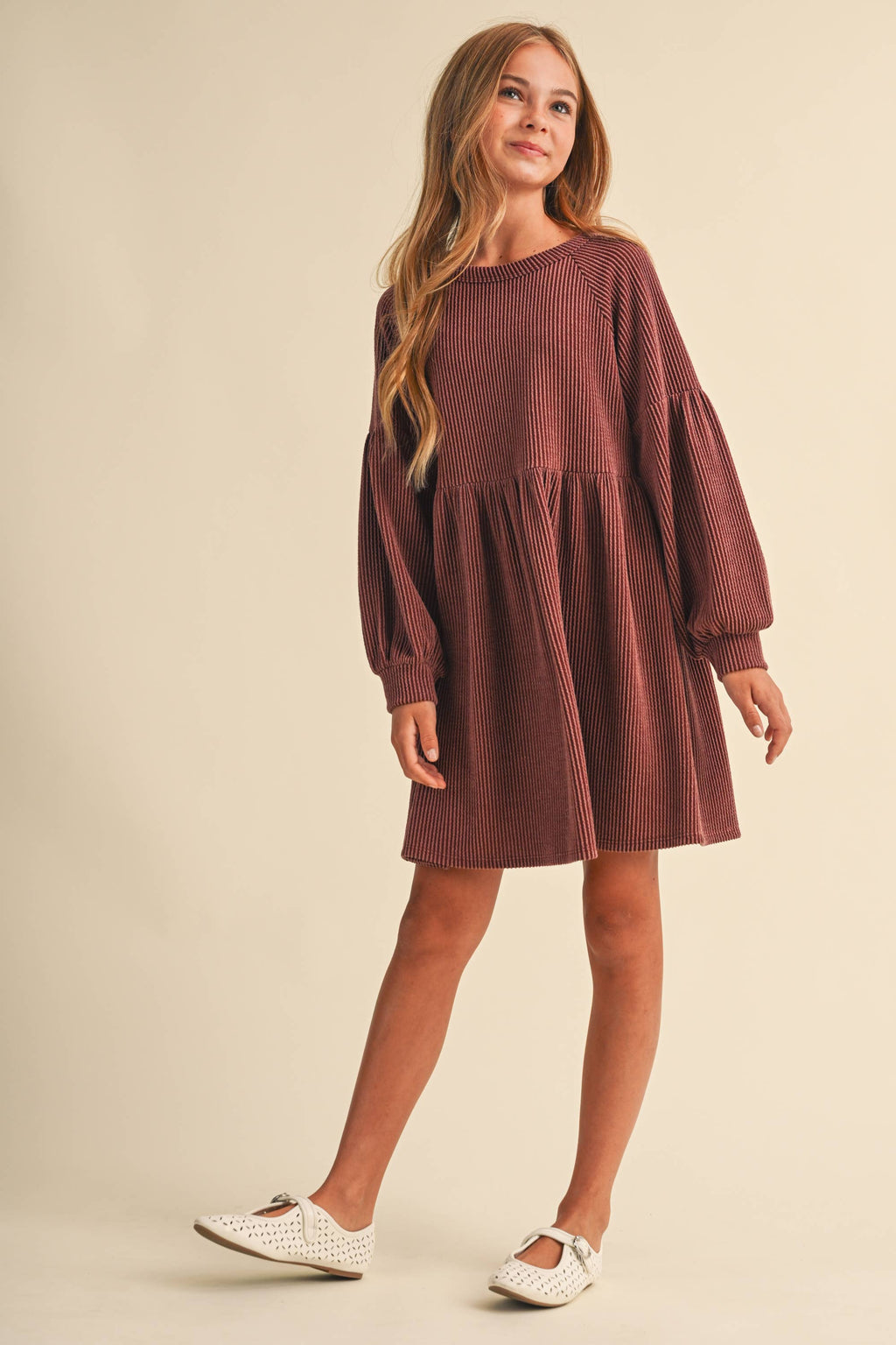 BABYDOLL KNIT DRESS (7-14) TWEEN KIDS GIRLS