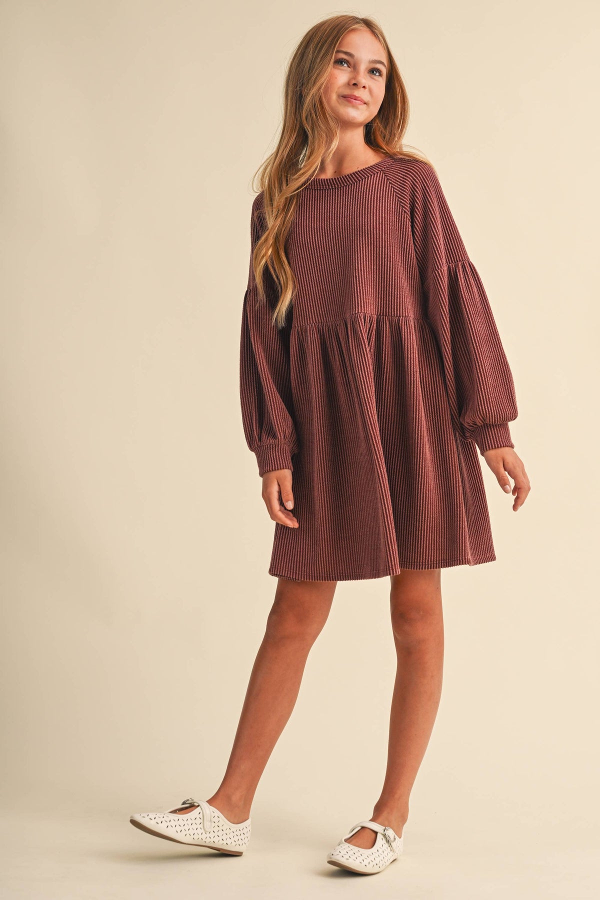 BABYDOLL KNIT DRESS (7-14) TWEEN KIDS GIRLS