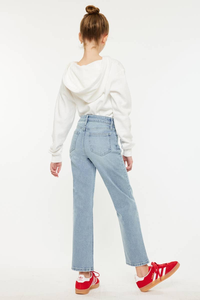YOUTH OPEN PACK HIGH RISE STRAIGHT JEANS-YC8733L