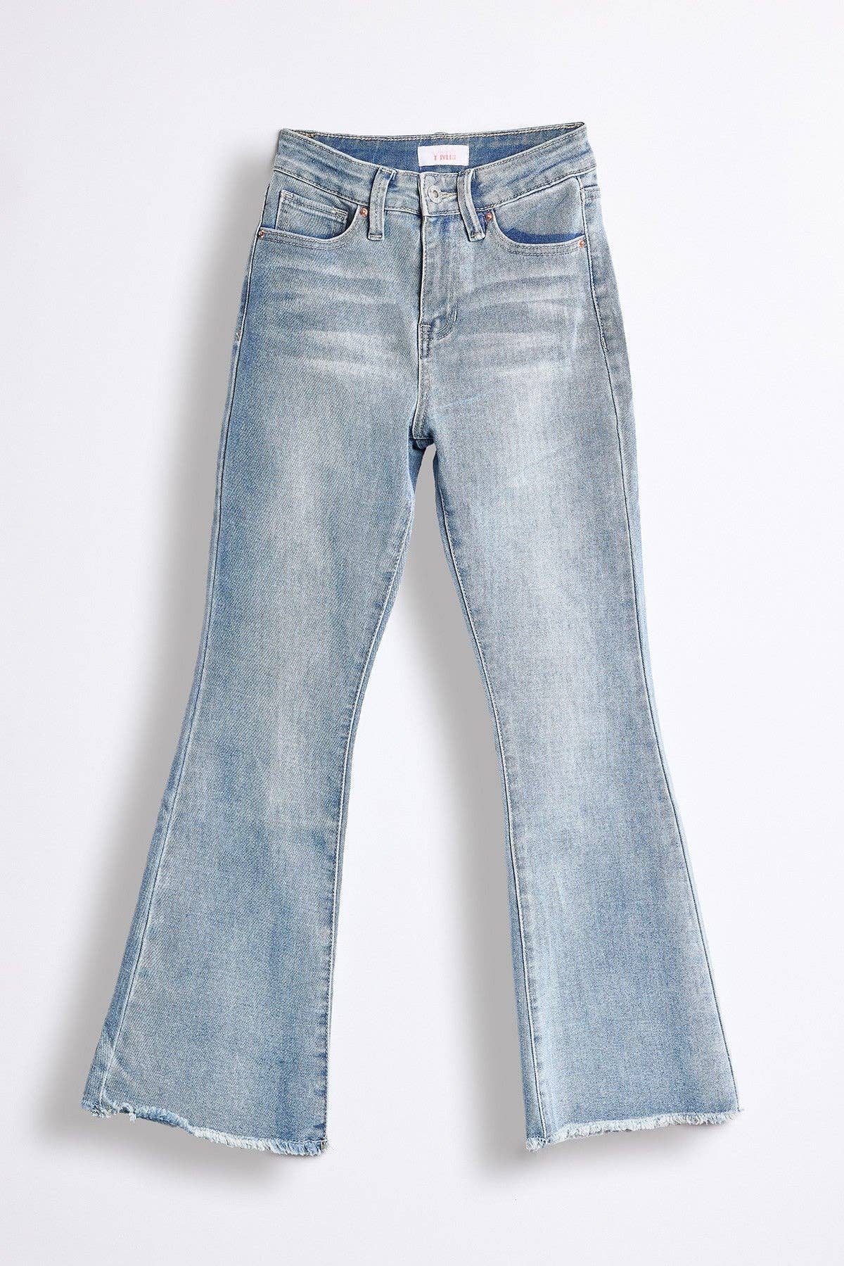 Girls Frey Hem Flare Jeans-GP912902