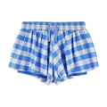 Tween Girls Athletic Short | Blue Gingham