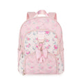 Floral Quilted Large Backpack with Bow Charm