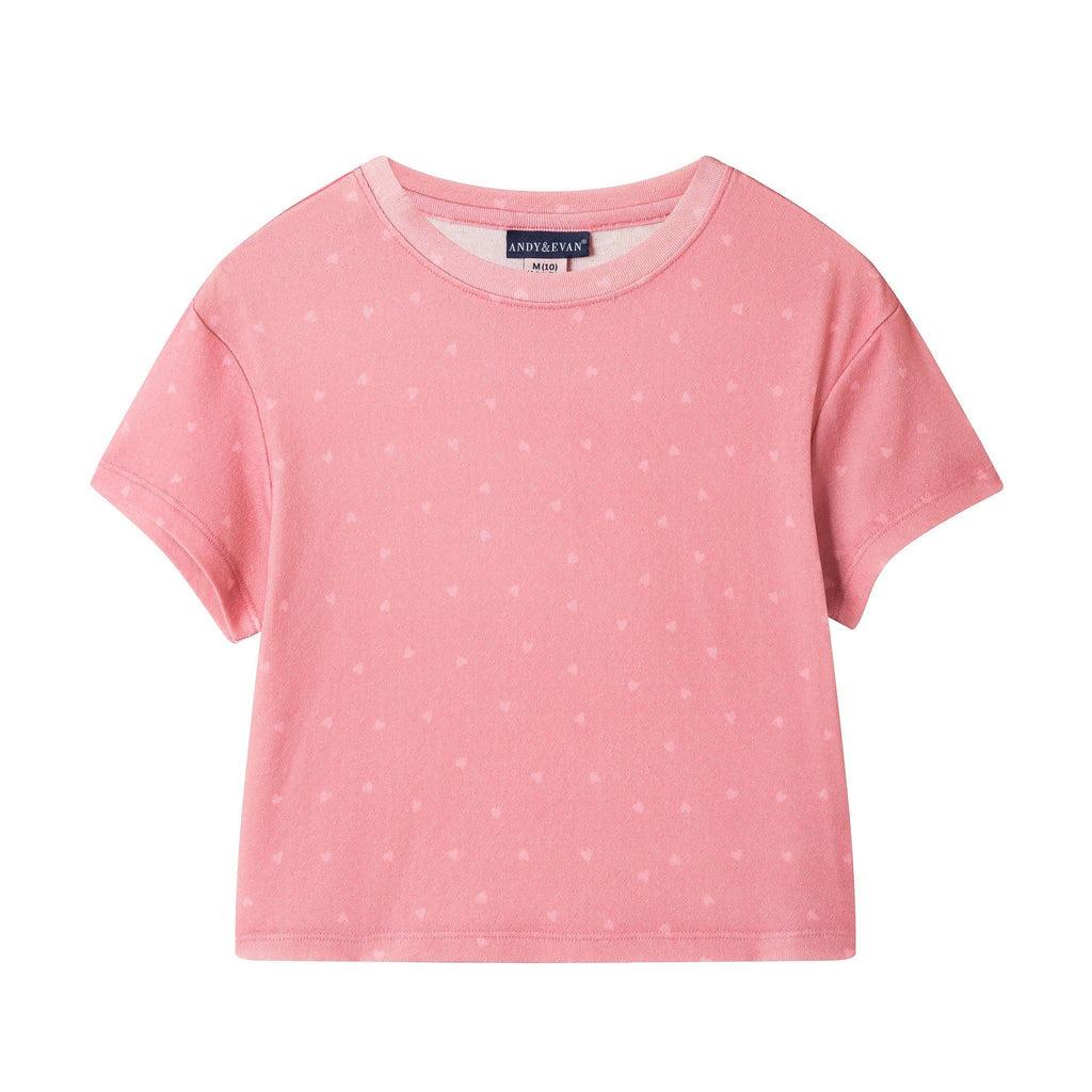 Tween Girls Baggy Tee & Boxer Set | Hearts